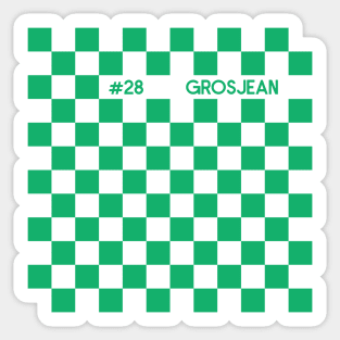 Romain Grosjean Racing Flag Sticker